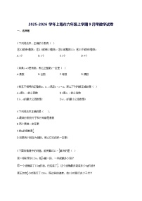 2025—2026学年度上海市六年级上册9月考数学试题 [参考答案]