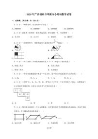 【小升初】2025年广西梧州市岑溪市六年级下册期末数学试题【附答案】
