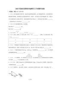【小升初】2025年陕西省渭南市临渭区六年级下册期末数学试题【附答案】
