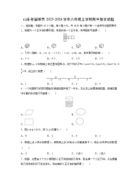 山东省淄博市2025-2026学年六年级上学期期中数学试卷（学生版）