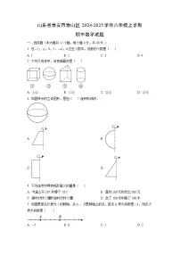 山东省泰安市泰山区2024-2025学年六年级上学期期中数学试卷（学生版）