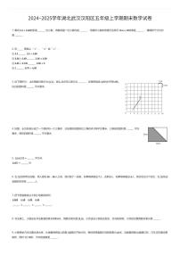2024~2025学年湖北武汉汉阳区五年级上学期期末数学试卷（有答案解析）