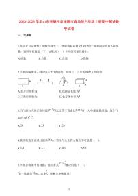 2025~2026学年山东省德州市乐陵市青岛版六年级上学期期中数学试题【附解析】