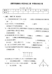四川省成都市泡桐树小学2024-2025学年四年级上学期半期综合练习数学试卷(月考)