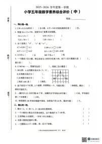 广东省汕头市龙湖区2025-2026学年五年级上学期11月素养综合评价数学试题(月考)
