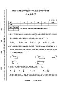 河南省驻马店市西平县2025-2026学年六年级上学期期中数学试题