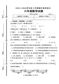 山东省临沂市沂南县2025-2026学年六年级上学期期中素养展示数学试题