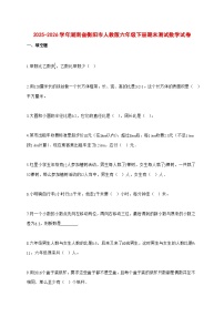（小升初）2025_2026学年湖南省衡阳市人教版六年级下学期期末数学试卷-附解析