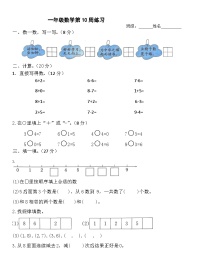 苏教版数学一年级上册第10周练习