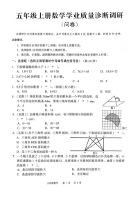 广东省广州市白云区2024-2025学年五年级上学期期末数学试卷