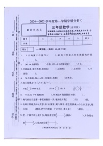 河南省周口市项城市2024-2025学年三年级上学期期末测试数学试题