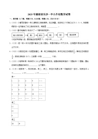 2025年湖南省长沙一中小升初数学试卷