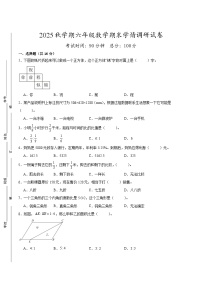 盐城市2024-2025学年六年级第一学期期末调研数学试卷（有答案）