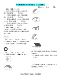 六上数学期末复习综合练习13(训练重点:圆环和阴影部分的面积)