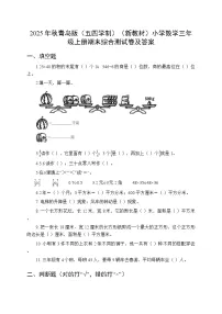 2025年秋青岛版（五四学制）（新教材）小学数学三年级上册期末综合测试卷及答案