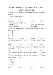 2025-2026学年黑龙江省大庆市肇源县六年级(五四制)上学期12月期末数学试卷(学生版)