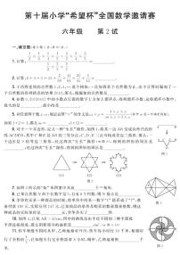 第十届小学“希望杯”全国数学邀请赛六年级第2试试题（含答案）