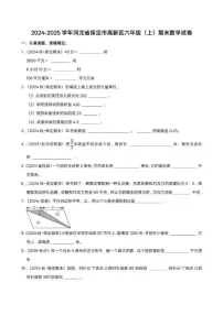 2024-2025学年河北省保定市高新区上学期六年级期末数学试卷(有答案)