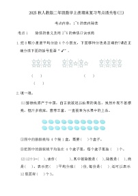 2025秋人教版二年级数学上册期末复习考点通关卷(三)（含答案）