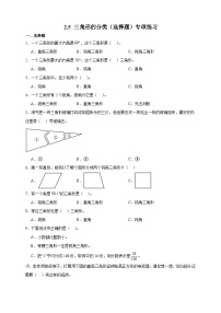 小学数学北师大版（2024）四年级下册三角形分类课后复习题