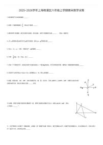 2025~2026学年上海杨浦区六年级上学期期末数学试卷（有答案解析）