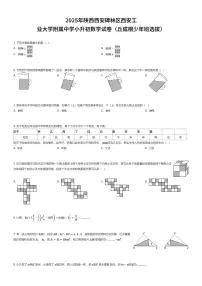 2025年陕西西安碑林区西安工业大学附属中学小升初数学试卷(丘成桐少年班选拔)(有答案解析)