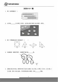 2025年希望杯夏令营竞赛一年级下学期数学S卷（含答案）