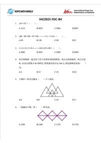 2025年11月希望杯数学竞赛IHC2025FOC四年级B卷（含答案） (1)