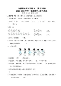 寒假易错题巩固练习二(专项训练)2025-2026学年一年级数学上册人教版(含答案)