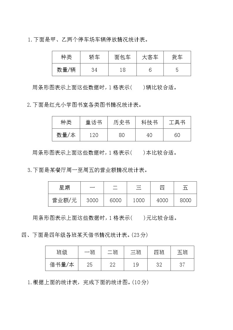 寒假巩固测试卷-条线统计图(单元测试)2025-2026学年四年级数学上册人教版第3页