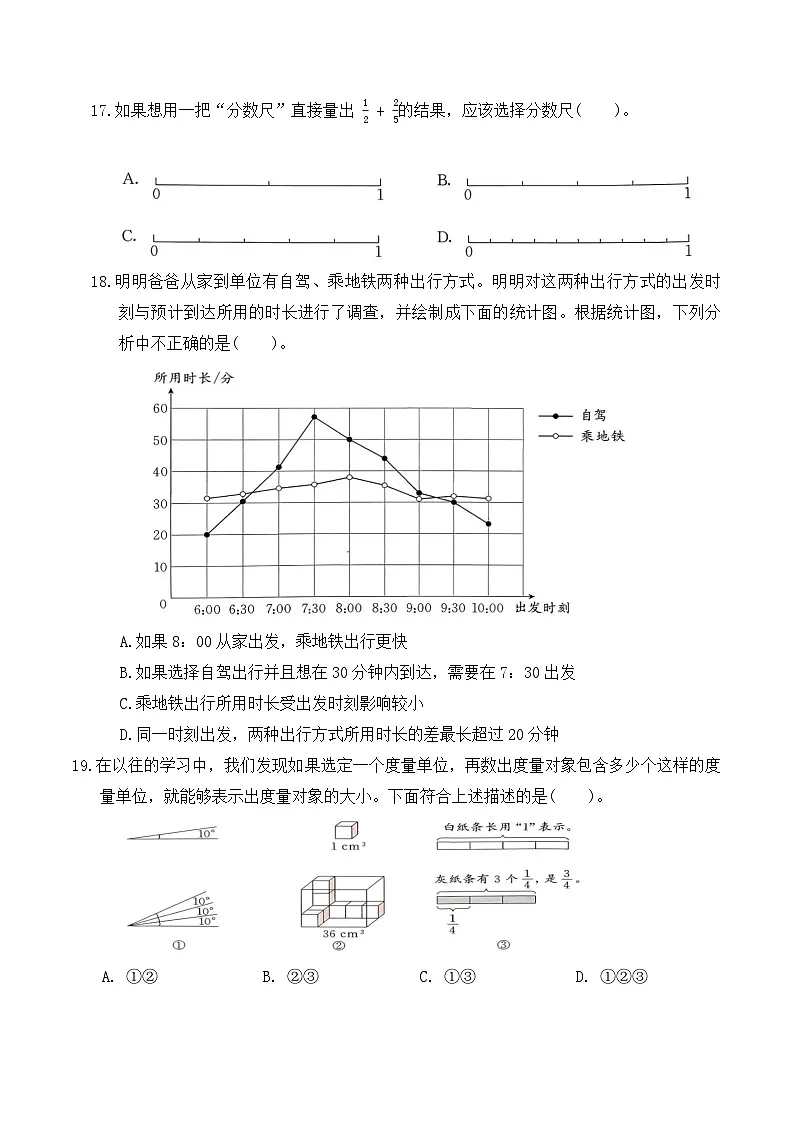 期末综合模拟卷(试卷)2025-2026学年五年级数学下册人教版(含答案)第3页