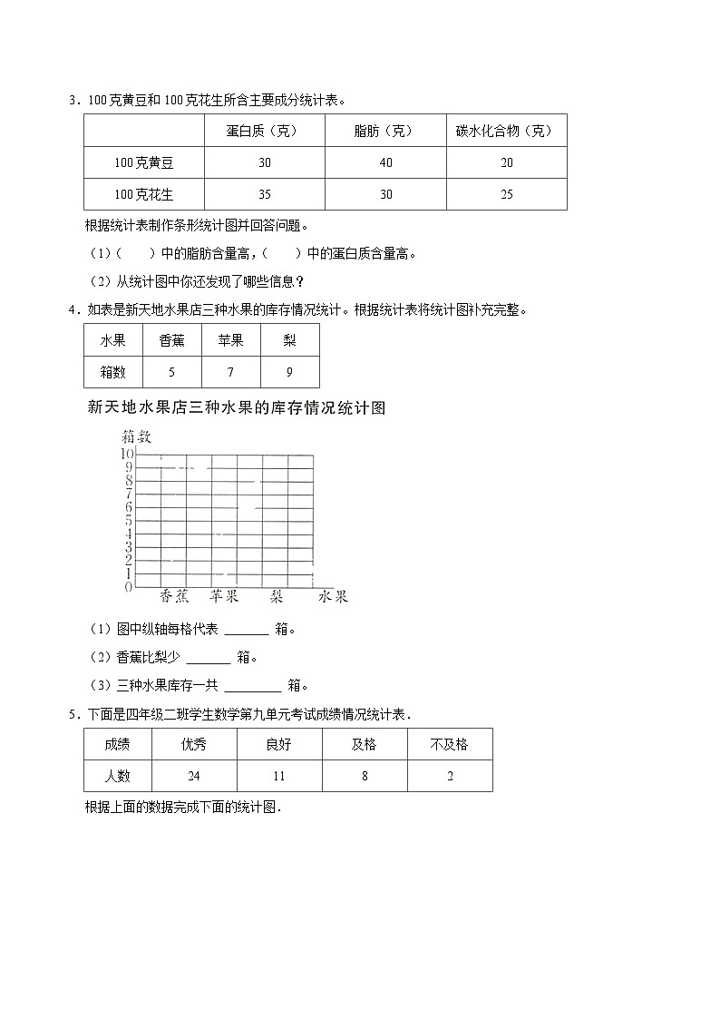 营养午餐单元测试(练习-中等生)2025-2026学年小学数学四年级下册同步分层 人教版第2页
