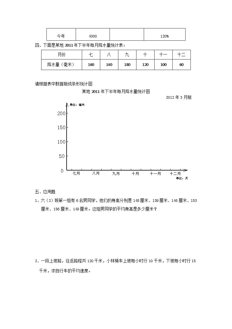 人教版六年级数学下册【总复习专题:统计与概率 含答案 5页】练习第2页