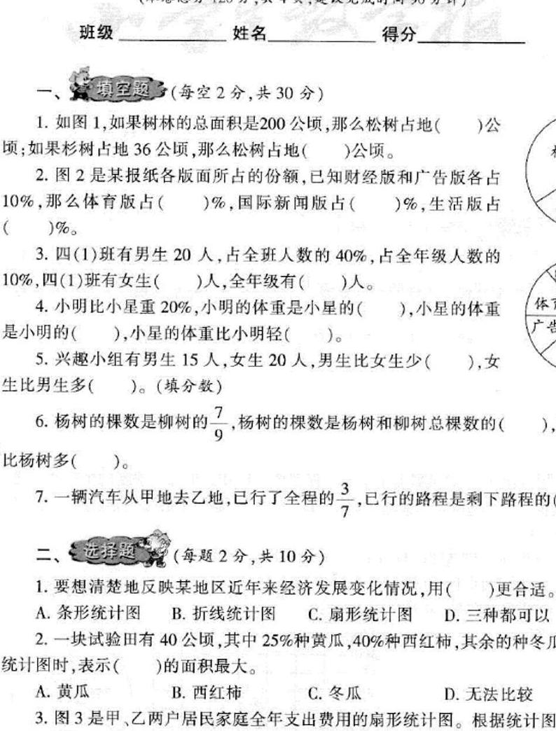 2020苏教版六年级下册《小学生数学报》学习能力检测卷【全套】(4)