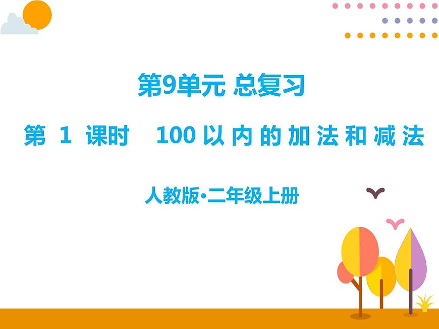 第九單元 第1課時 100以內(nèi)的加法和減法 課件第1頁