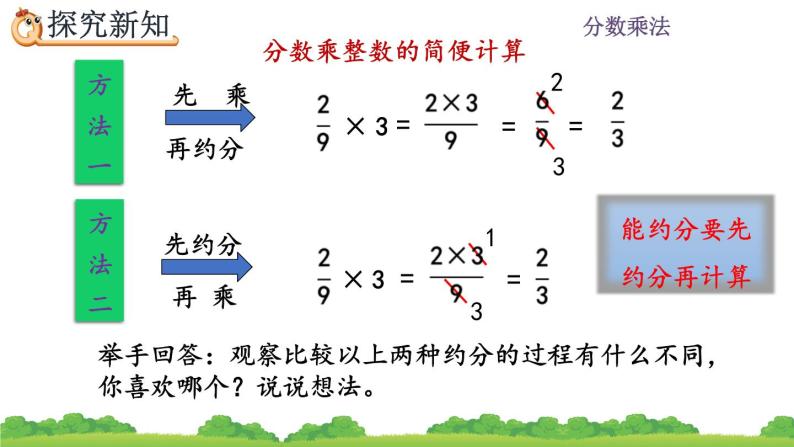 1.1 《分数乘整数的意义及计算方法》课件07