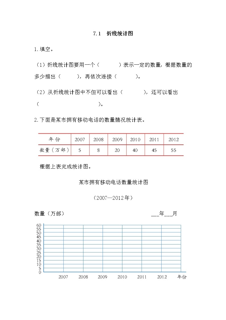 7.1 《折线统计图》 同步练习01