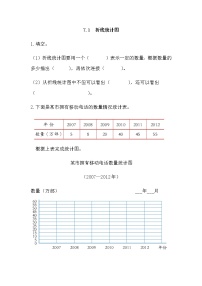 小学数学青岛版 (六三制)五年级上册七 绿色家园——折线统计图随堂练习题