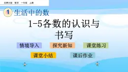 1.3《1~5各数的认识与书写》课件