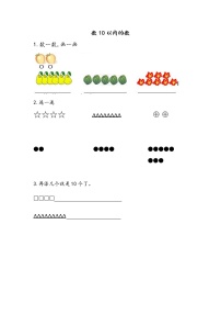 苏教版一年级上册第一单元 《数一数》综合训练题