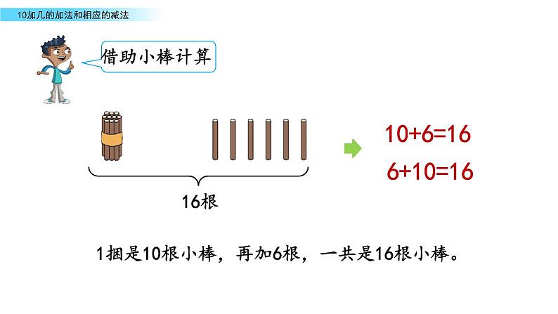 7.3 《10加几的加法和相应的减法》课件05