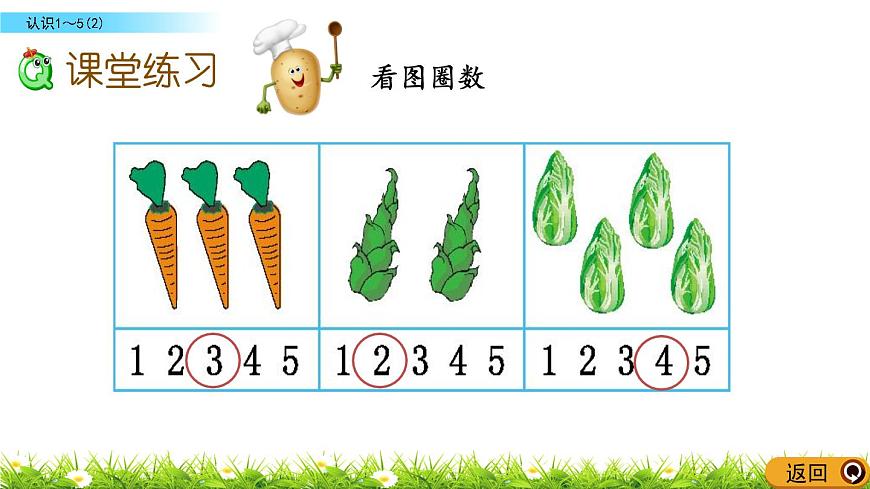 北京版數(shù)學(xué)一年級(jí)上冊(cè)第三單元第2課時(shí)  《認(rèn)識(shí)1-5（2）》課件第7頁(yè)