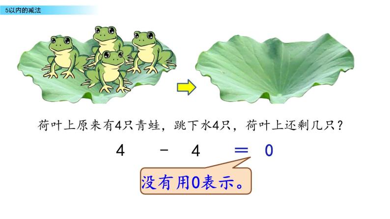 北京版数学一年级上册第五单元第4课时《5以内的减法》课件06
