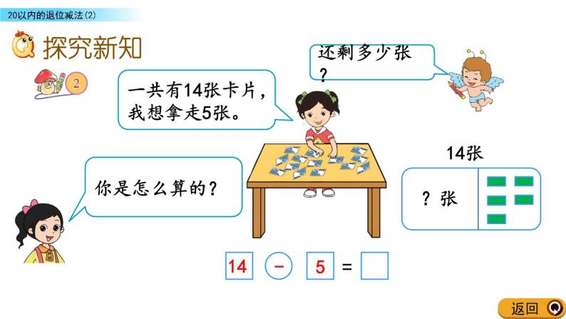 北京版数学一年级上册第九单元第7课时《20以内数的退位减法（2）》课件03