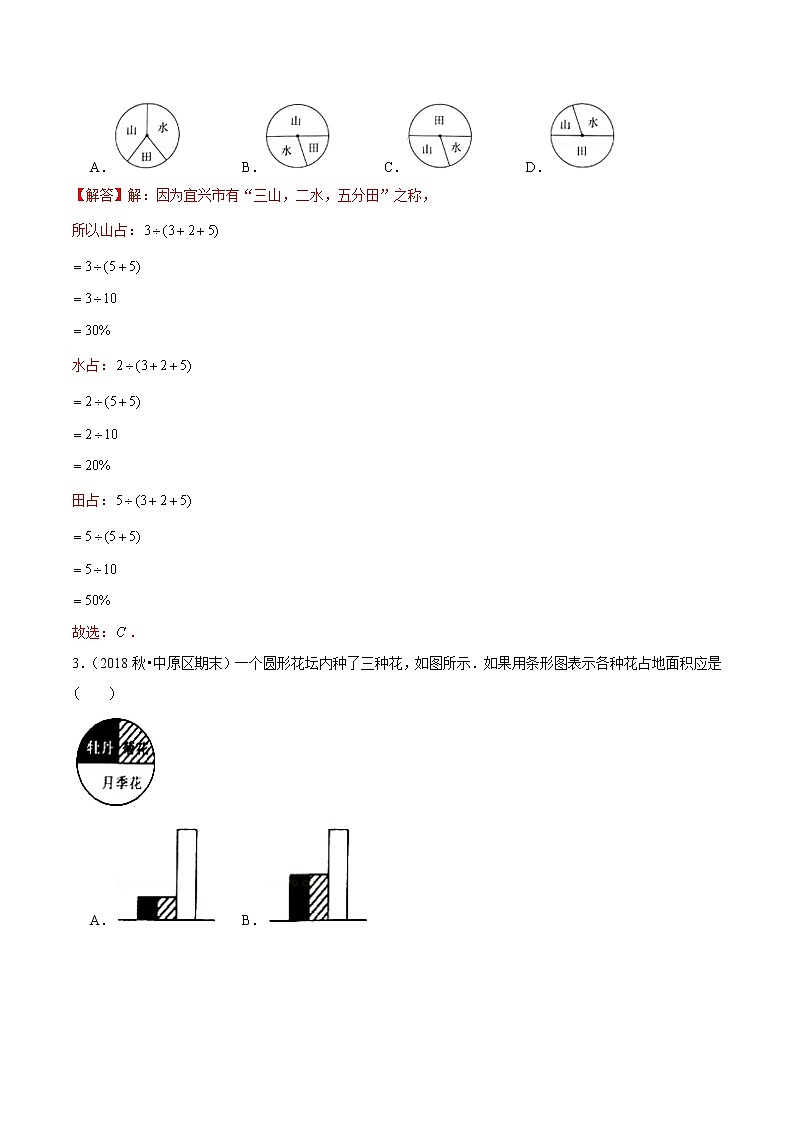 【精品】(提高版)第七章《扇形统计图》六年级数学上册章节常考题精选汇编(解析版)人教版02