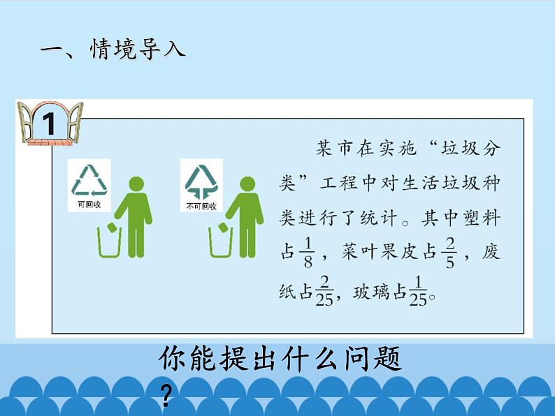 五年级上册数学课件 二 关注环境——分数加减法(二)第一课时 青岛版(五四学制)03