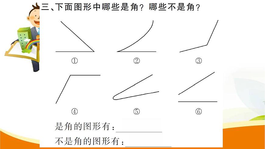 人教版小學(xué)數(shù)學(xué)四年級上冊 第三單元 第2課時  角(1) PPT課件第6頁