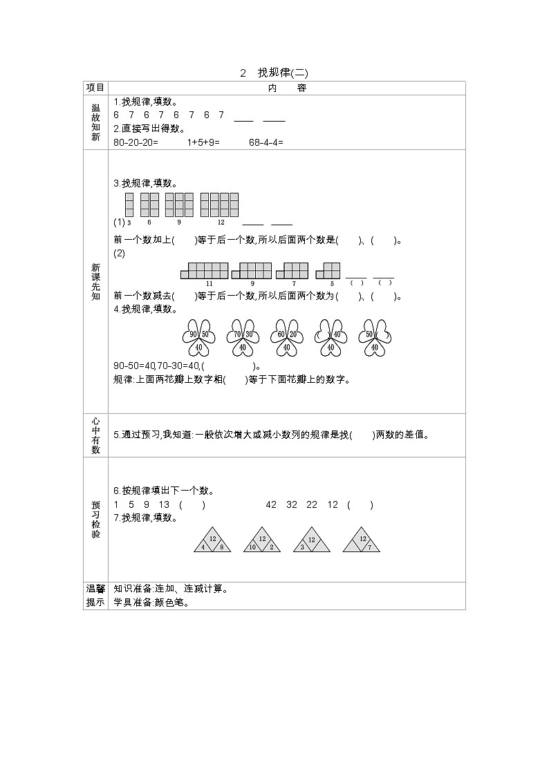 7.2 找规律(二)——导学案01