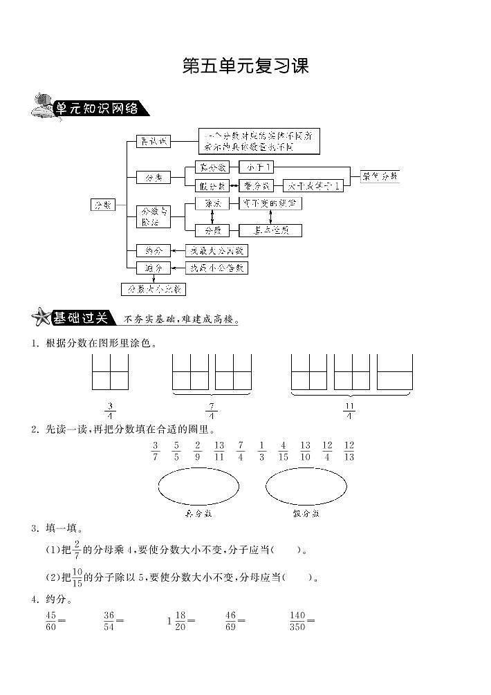 【精品试卷】北师大版 五年级上册数学 第五单元复习课(含答案)01