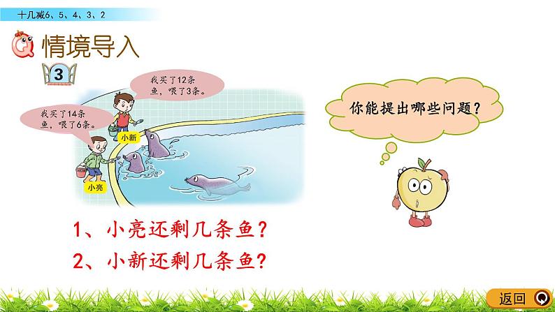 1.3《十几减6、5、4、3、2》PPT课件 青岛版(六三制)版数学小学一年级下册第2页
